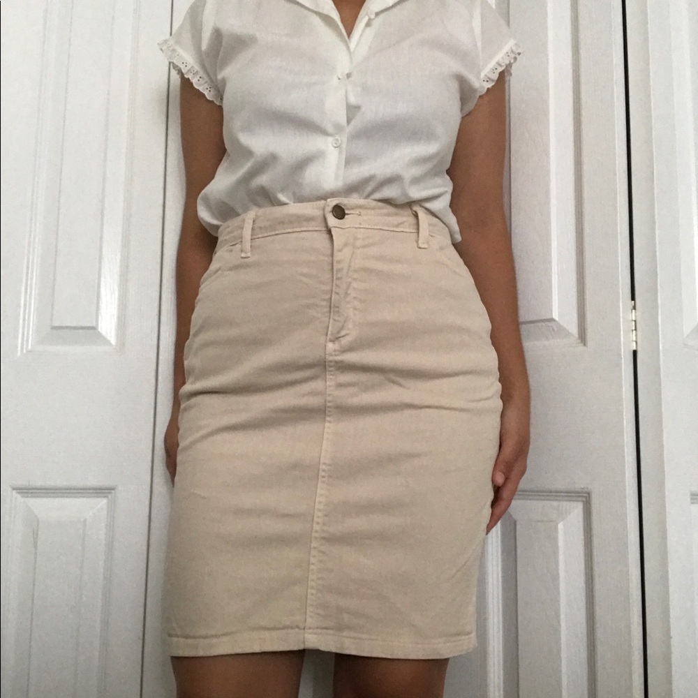 American Apparel denim pencil skirt